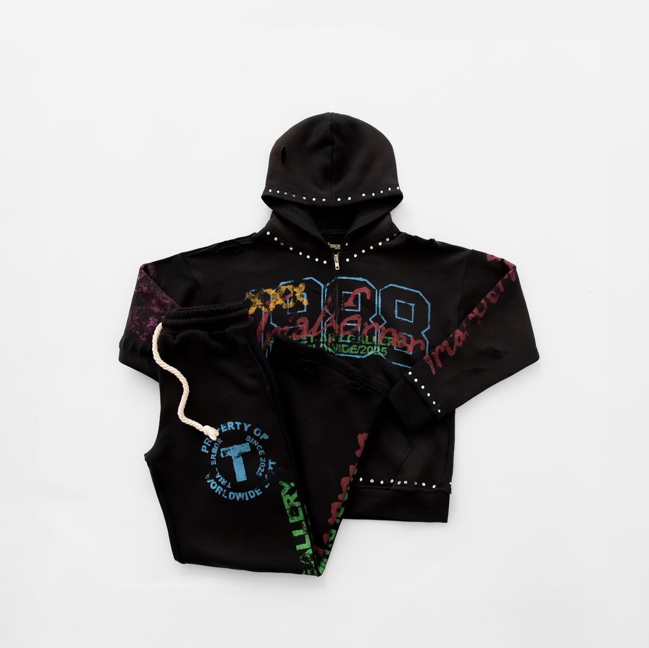 Super Distressed Bling Suit