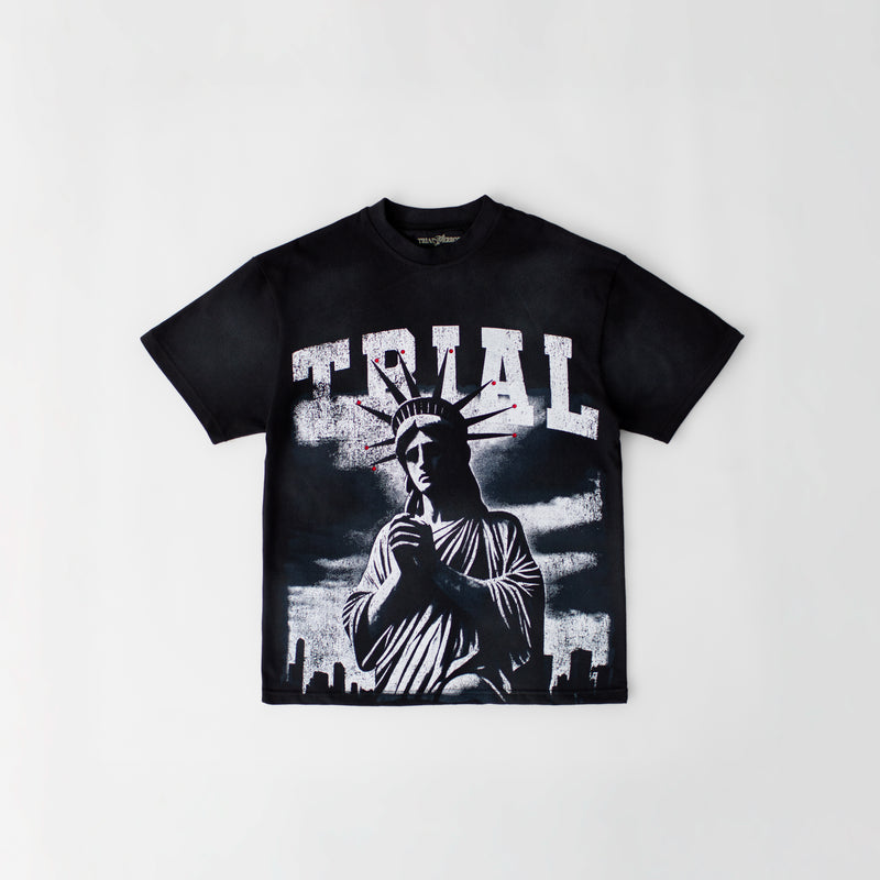 Statue Of Liberty Rhine Stone Tee