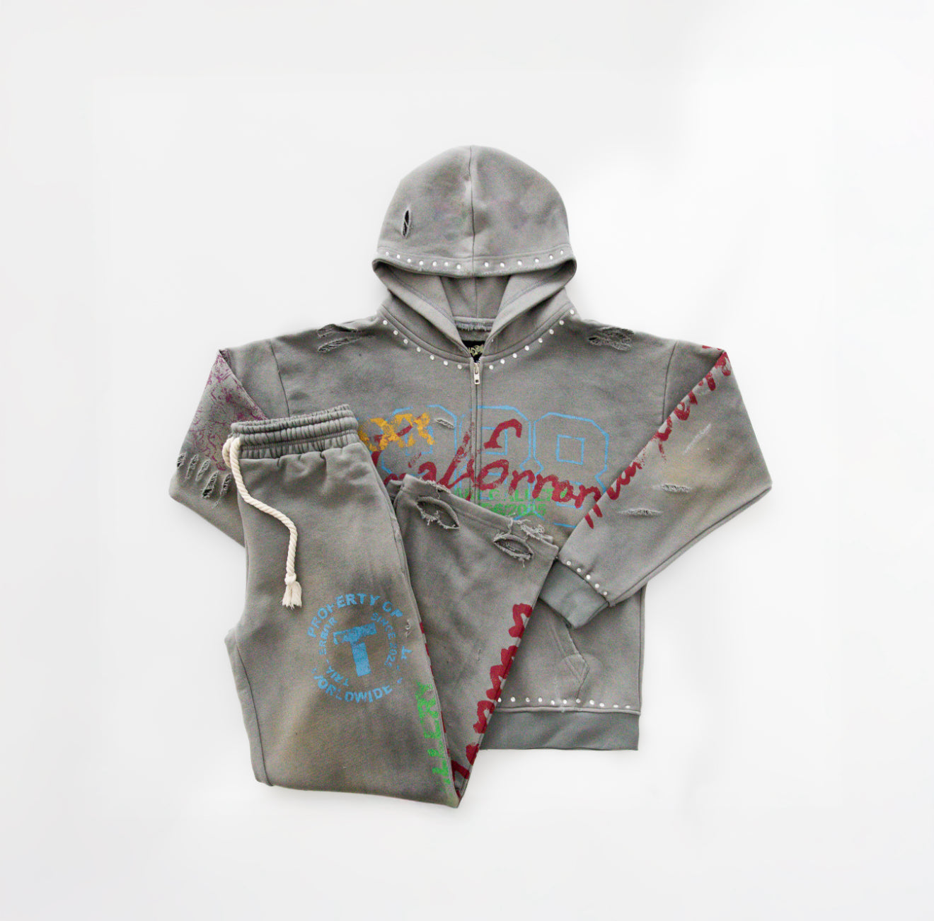 Super Distressed Bling Suit